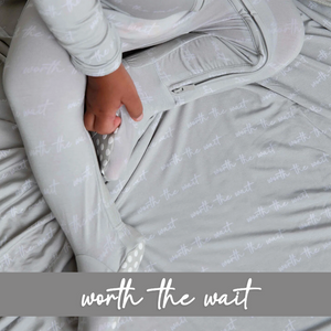 Baby Kids Bamboo Pajamas — Worth The Wait Bum Bum Blanket — Image 1