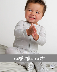 Baby Kids Bamboo Pajamas — Worth The Wait Convertible Romper — Image 1