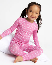 Baby Kids Bamboo Pajamas — You Are So Loved - Pink-a-Boo Long Sleeve Pajama Set — Image 1
