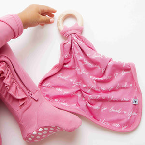 Baby Kids Bamboo Pajamas — You Are So Loved - Pink-a-Boo Lovey — Image 1