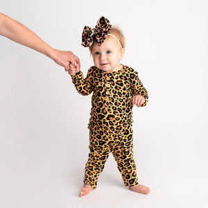 Bums & Roses - Baby & Kids Bamboo Pajamas - The Great Catsby Ruffle Romper - Image 1