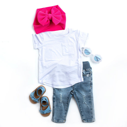 Baby/Kids White T-shirt - Image 4 - Bums & Roses