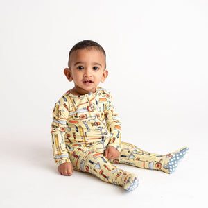 Bums & Roses - Baby & Kids Bamboo Pajamas - Nailed It Footie - Image 1