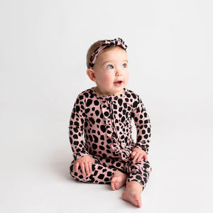 Bums & Roses - Baby & Kids Bamboo Pajamas - Young, Wild & Free Ruffle Romper - Image 1