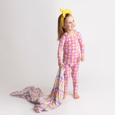 Baby Kids Bamboo Pajamas — Chick Flick Two-Piece Pajama Set — Image 1