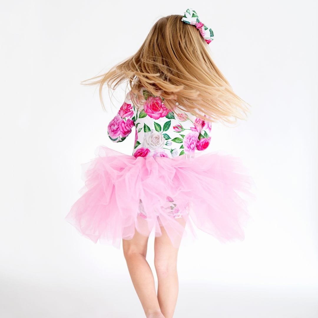 Bums & Roses Best Buds Tulle Tutu Dress, Hypoallergenic & Antibacterial Bamboo Fabric, 3