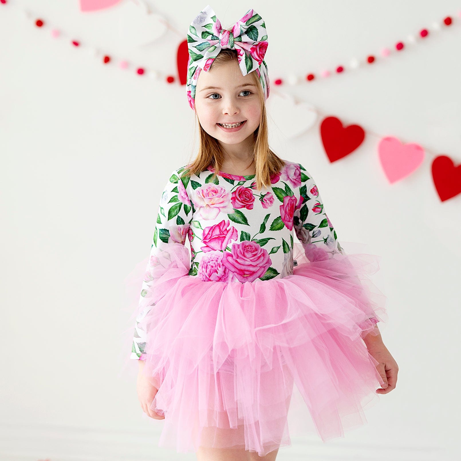 Bums & Roses Best Buds Tulle Tutu Dress, Hypoallergenic & Antibacterial Bamboo Fabric, 3