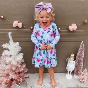 Baby Kids Bamboo Pajamas — Nutty or Nice Girls Dress — Image 1