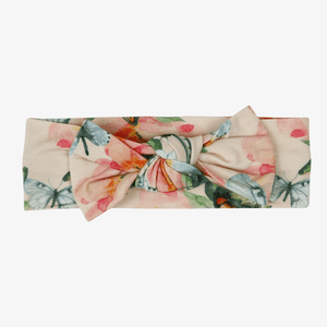Baby Kids Bamboo Pajamas — Social Butterfly Headwrap — Image 1