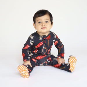Baby Kids Bamboo Pajamas — So Long Sucker Footie — Image 1