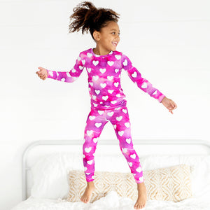 Bums & Roses - Baby & Kids Bamboo Pajamas - Pink Crush Two-Piece Pajama Set - Image 1