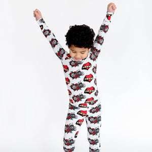 Bums & Roses - Baby & Kids Bamboo Pajamas - Petal to the Metal Two-Piece Pajama Set - Image 1