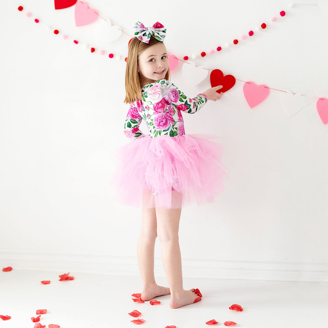 Bums & Roses Best Buds Tulle Tutu Dress, Hypoallergenic & Antibacterial Bamboo Fabric, 3