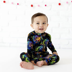 Bums & Roses - Baby & Kids Bamboo Pajamas - Mane Attraction Romper - Image 1