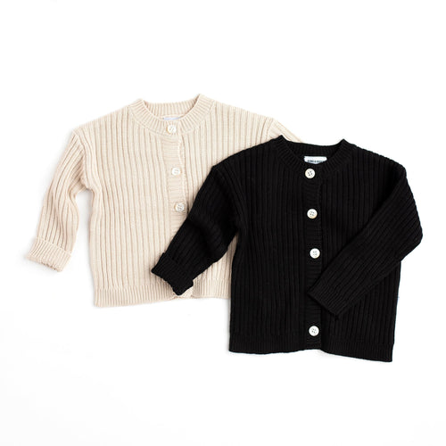 Black Ribbed Knit Button Sweater - Image 12 - Bums & Roses