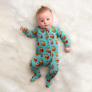 Bums & Roses - Baby & Kids Bamboo Pajamas - Pasteur Bedtime Footie - Image 1