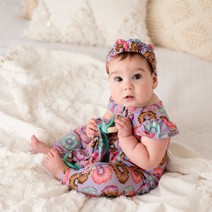 Bums & Roses - Baby & Kids Bamboo Pajamas - Donut Grow Up Headwrap - Image 1