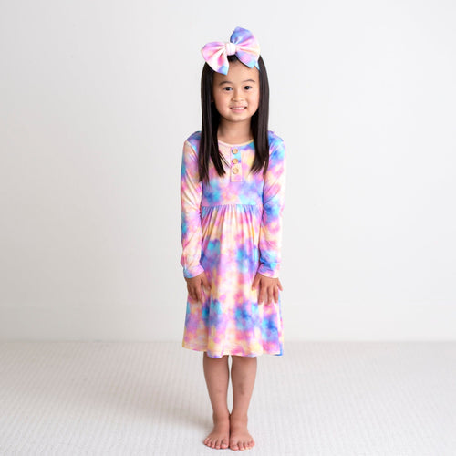 Cotton Candy Sky Girls Dress - Image 5 - Bums & Roses