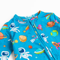 Baby Kids Bamboo Pajamas — Once in a Blue Moon Footie — Image 1