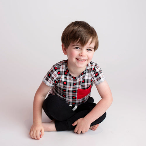 Plaid About You Toddler T-shirt & Jogger Set - FINAL SALE - Image 3 - Bums & Roses
