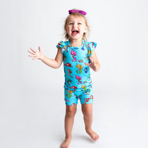 Mermaids Have More Fin Two-Piece Pajama Shorts Set - Image 1 - Bums & Roses
