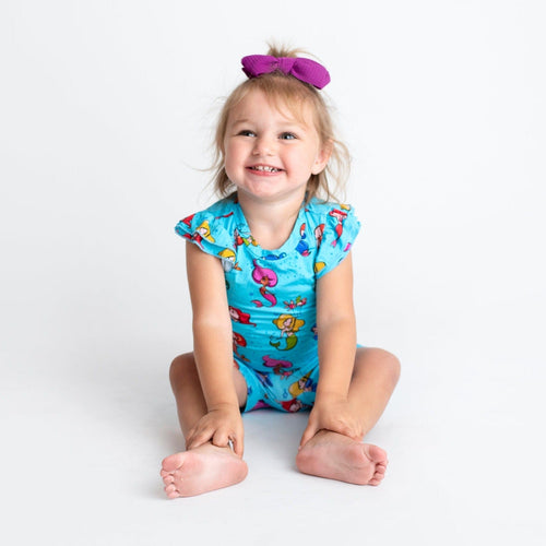 Mermaids Have More Fin Two-Piece Pajama Shorts Set - Image 3 - Bums & Roses