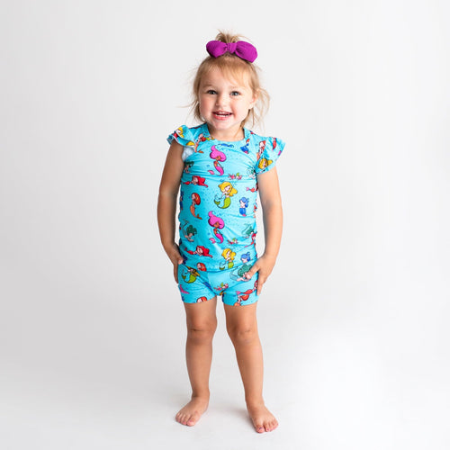 Mermaids Have More Fin Two-Piece Pajama Shorts Set - Image 4 - Bums & Roses