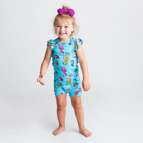 Mermaids Have More Fin Two-Piece Pajama Shorts Set - Image 5 - Bums & Roses