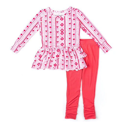 Heart to Heart Toddler Top & Tights - Image 2 - Bums & Roses