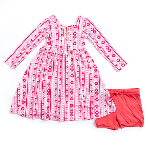 Heart to Heart Girls Dress Set - Image 2 - Bums & Roses