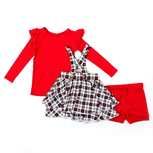 Plaid About You Girls Suspender Skirt Set - FINAL SALE - Image 2 - Bums & Roses