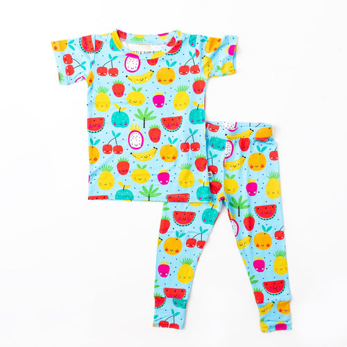 Main Squeeze - Blue - Two-Piece Pajama Set - Image 2 - Bums & Roses