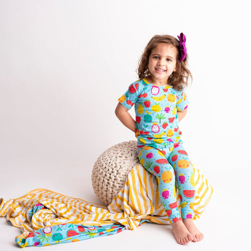 Main Squeeze - Blue - Two-Piece Pajama Set - Image 3 - Bums & Roses
