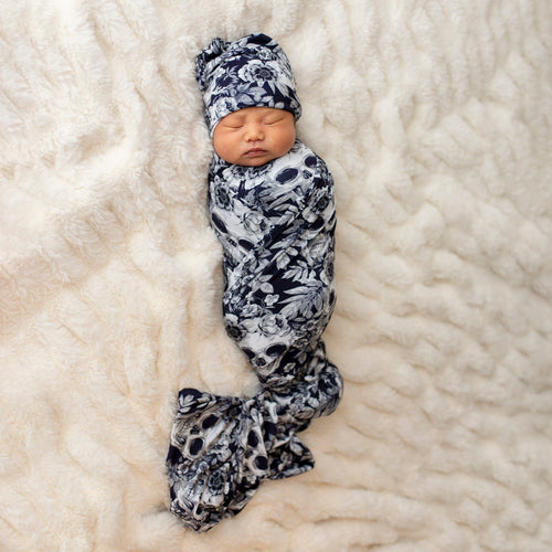 Skeletons In The Closet Swaddle Beanie Set - Image 2 - Bums & Roses