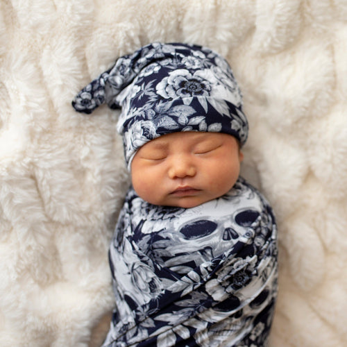 Skeletons In The Closet Swaddle Beanie Set - Image 4 - Bums & Roses