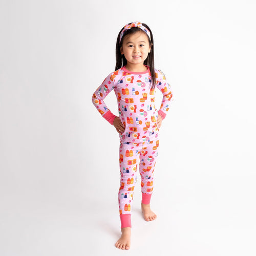 Love at First Bite - Pink - Two-Piece Pajama Set - Image 1 - Bums & Roses