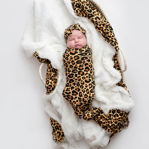 Bums & Roses - Baby & Kids Bamboo Pajamas - The Great Catsby Swaddle Headwrap Set - Image 1