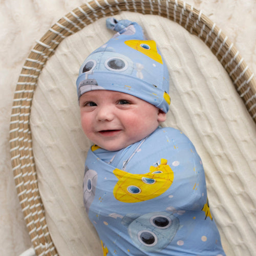 Yellow Bumarine Swaddle Beanie Set - FINAL SALE - Image 2 - Bums & Roses