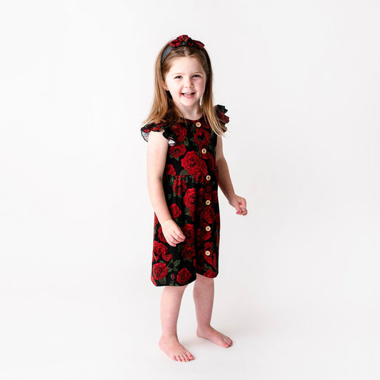 Bums N' Roses Girls Dress - Cap Sleeve