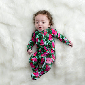 Bums & Roses - Baby & Kids Bamboo Pajamas - Seedsational Footie - Image 1