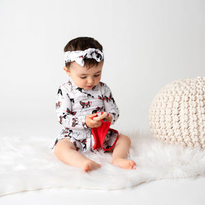 Bums & Roses - Baby & Kids Bamboo Pajamas - Pardon My Frenchie Headwrap - Image 1