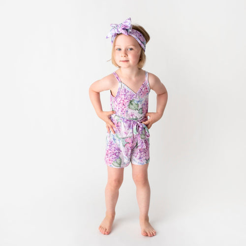 You Had Me At Hydrangea Toddler Romper - Image 3 - Bums & Roses