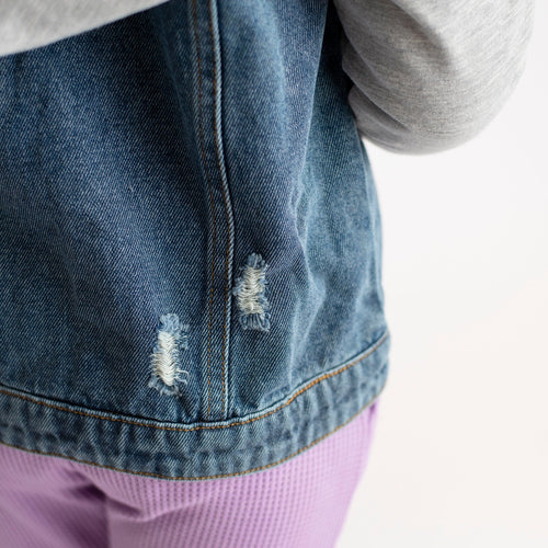 Distressed Denim Jacket - Image 15 - Bums & Roses