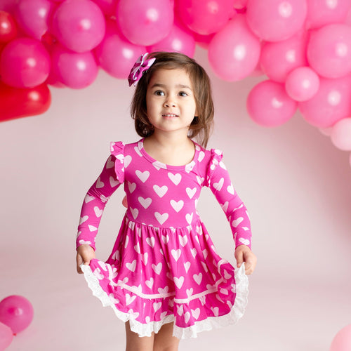 Playing Heart to Get Girls Party Dress & Shorts Set - FINAL SALE - Image 3 - Bums & Roses