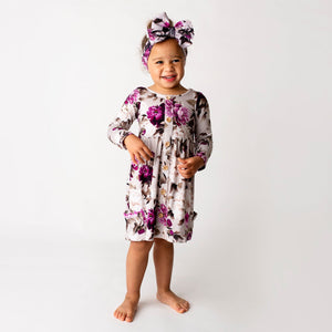 Bums & Roses - Baby & Kids Bamboo Pajamas - The Fuchsia Is Bright Girls Dress - Image 1