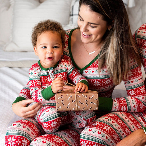 Baby Kids Bamboo Pajamas — Up To Snow Good Mama Shirt — Image 9