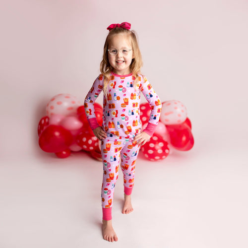 Love at First Bite - Pink - Two-Piece Pajama Set - Image 4 - Bums & Roses