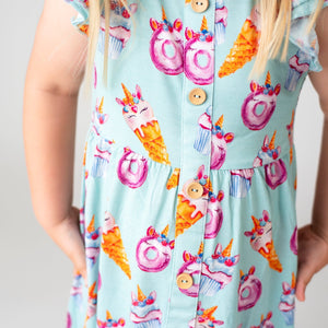 Bums & Roses - Baby & Kids Bamboo Pajamas - Uni-cones Girls Dress - Image 1