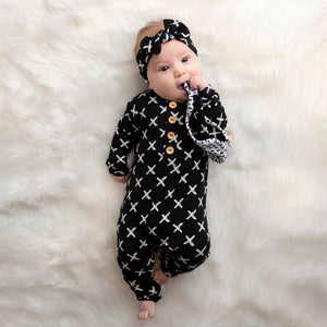 Bums & Roses - Baby & Kids Bamboo Pajamas - X Marks The Spot Romper - Image 1