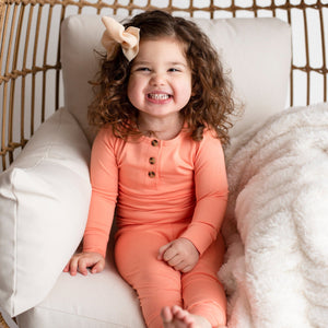 Bums & Roses - Baby & Kids Bamboo Pajamas - Sherbet Two-Piece Button Set - Image 1